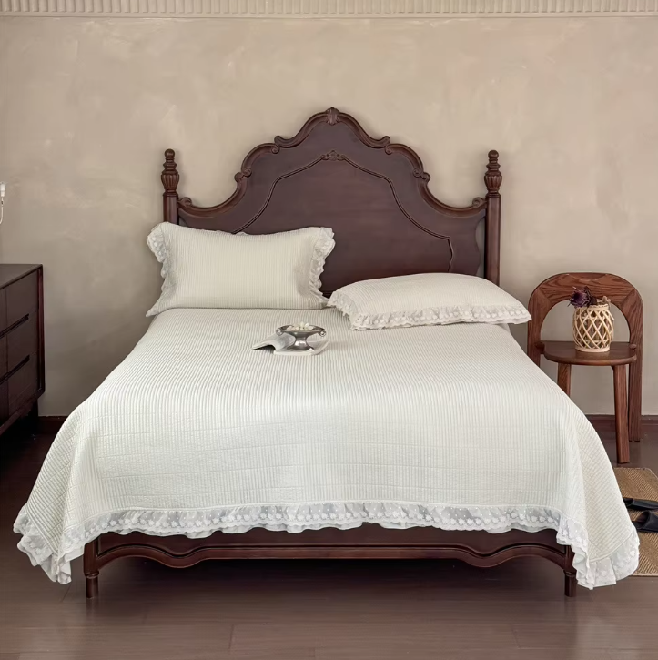 Kuilt Bercetak dengan Fabrik renda